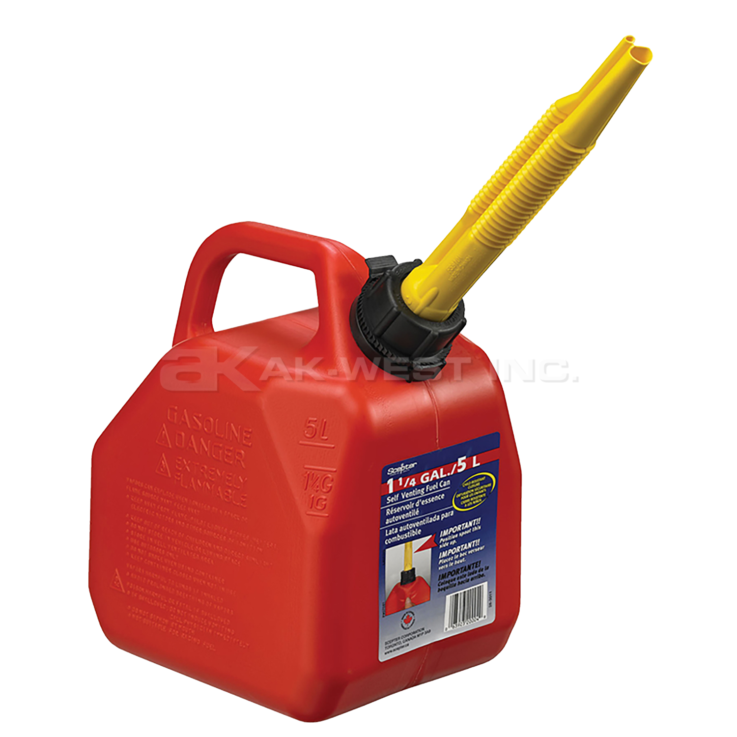 Red, 5 Litre Gasoline Can