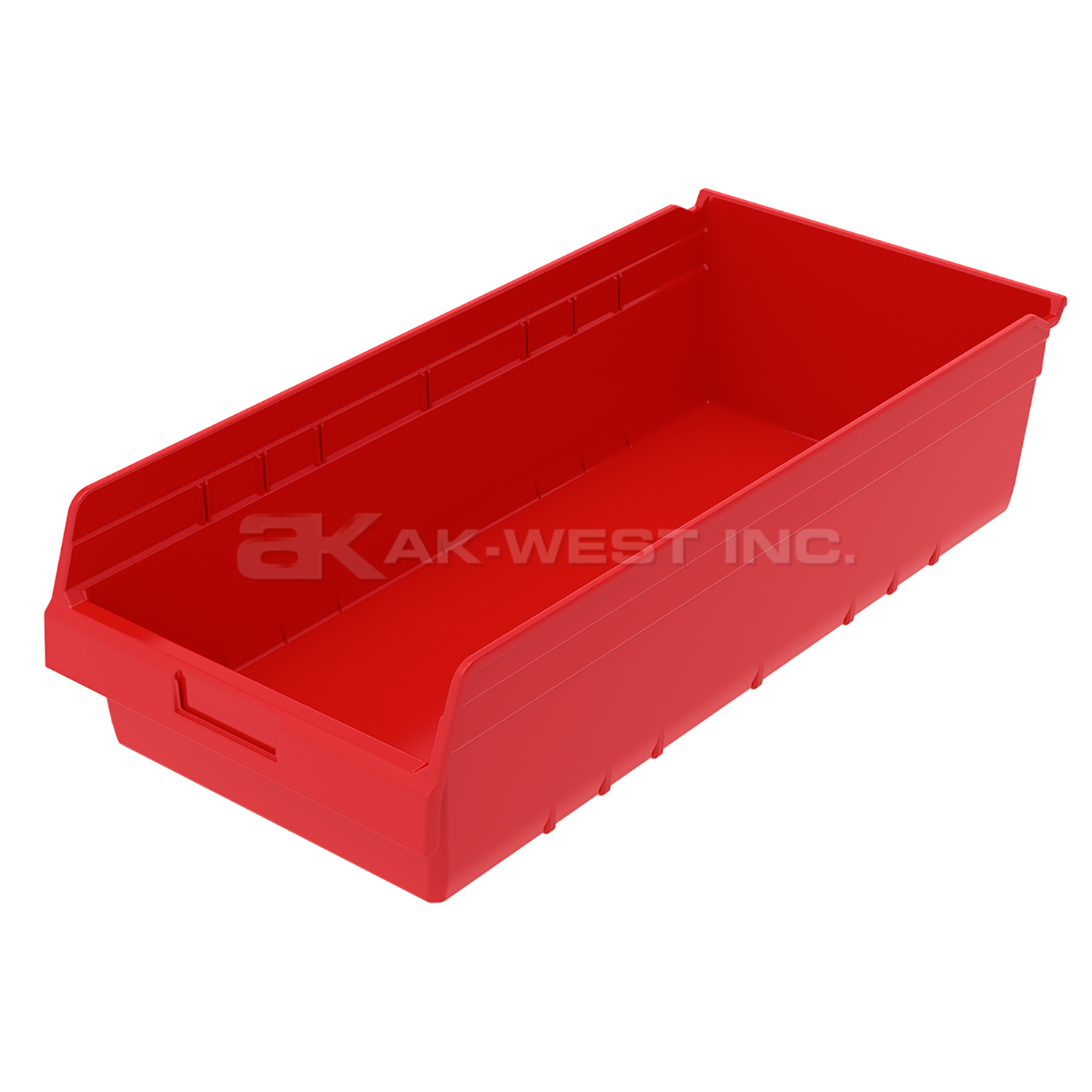 Red, 23-5/8" x 11-1/8" x 6" Shelf Bin (6 Per Carton)