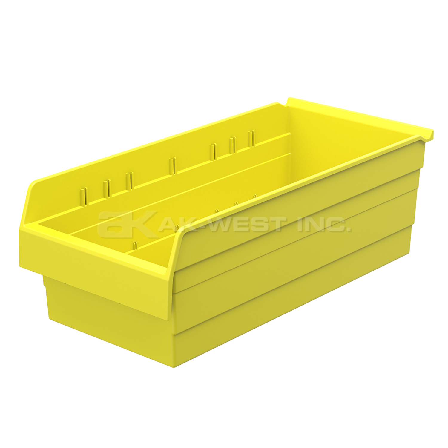 Yellow, 23-5/8" x 11-1/8" x 8" Shelf Bin (4 Per Carton)