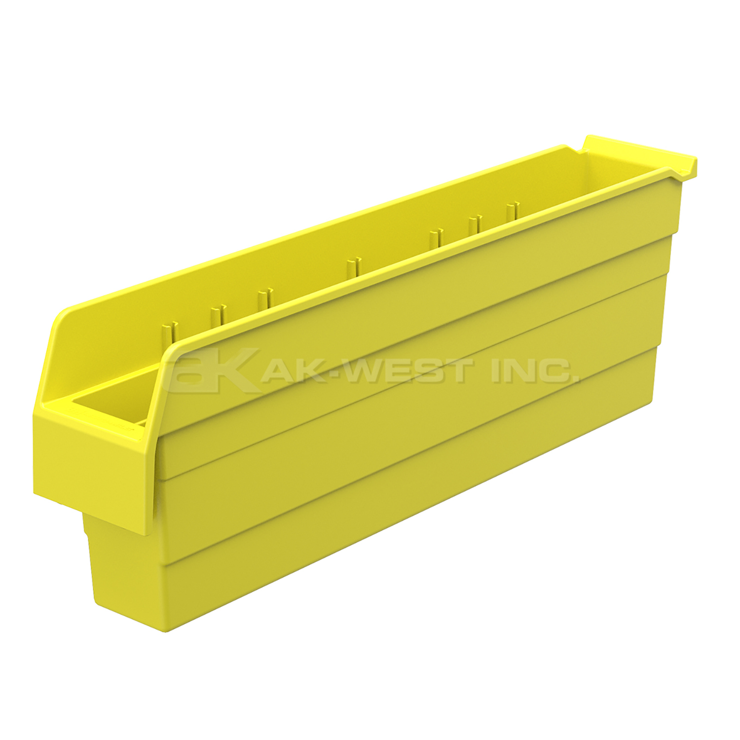 Yellow, 23-5/8" x 4-1/8" x 8" Shelf Bin (8 Per Carton)