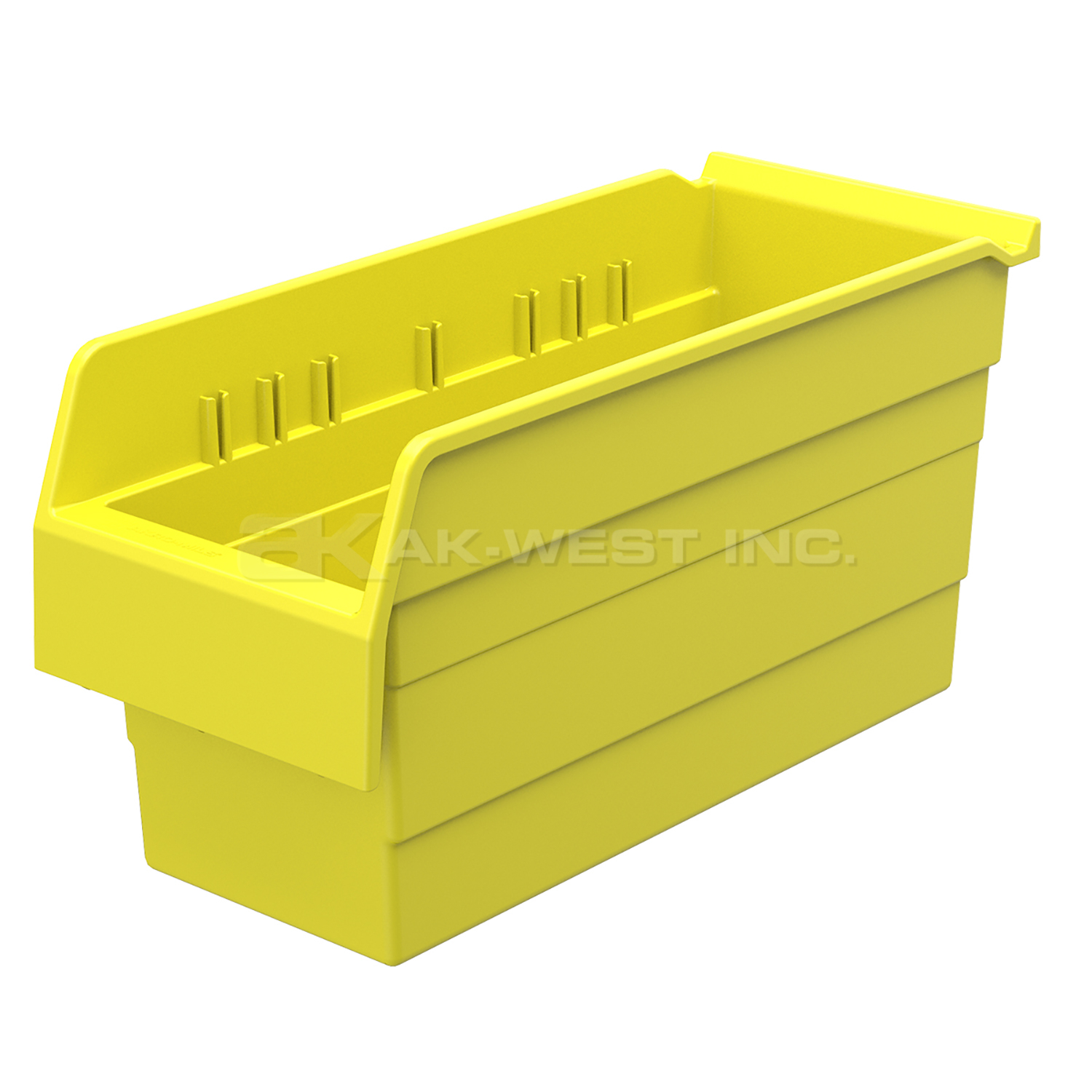 Yellow, 15-5/8" x 6-5/8" x 8" Shelf Bin (10 Per Carton)