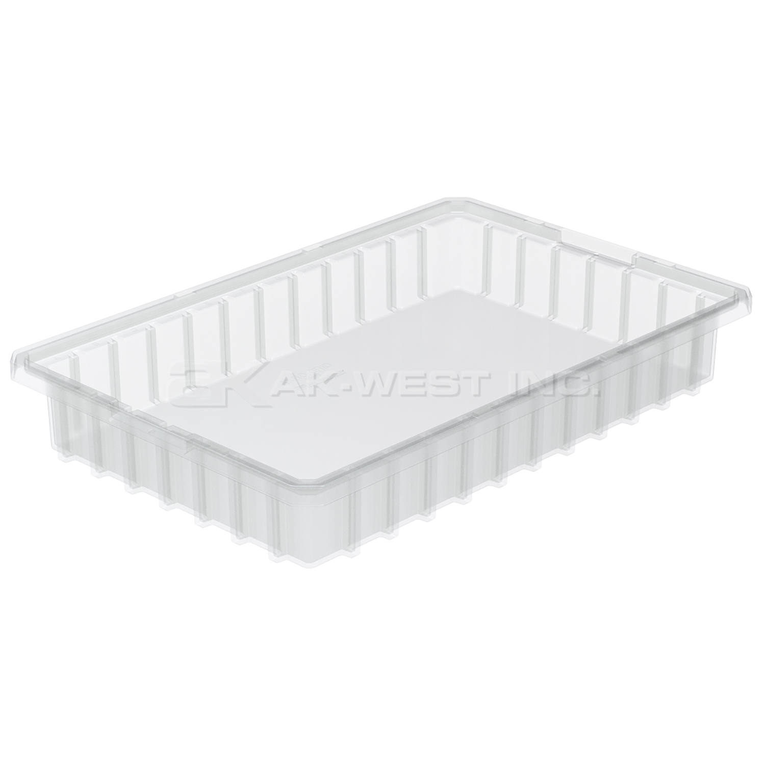 Clear, 16-1/2" x 10-7/8" x 2-1/2" Dividable Grid Container (12 Per Carton)
