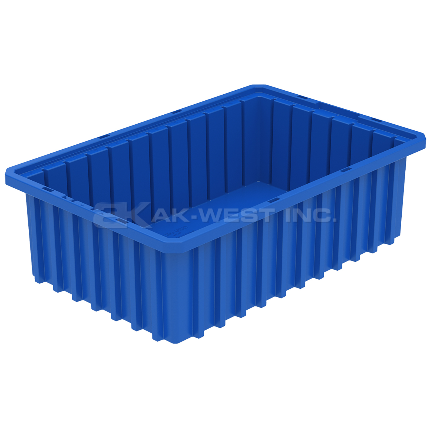 Blue, 16-1/2" x 10-7/8" x 5" Dividable Grid Container (12 Per Carton)