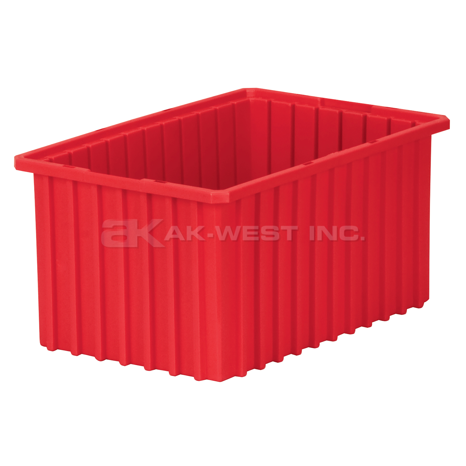 Red, 16-1/2" x 10-7/8" x 8" Dividable Grid Container (6 Per Carton)