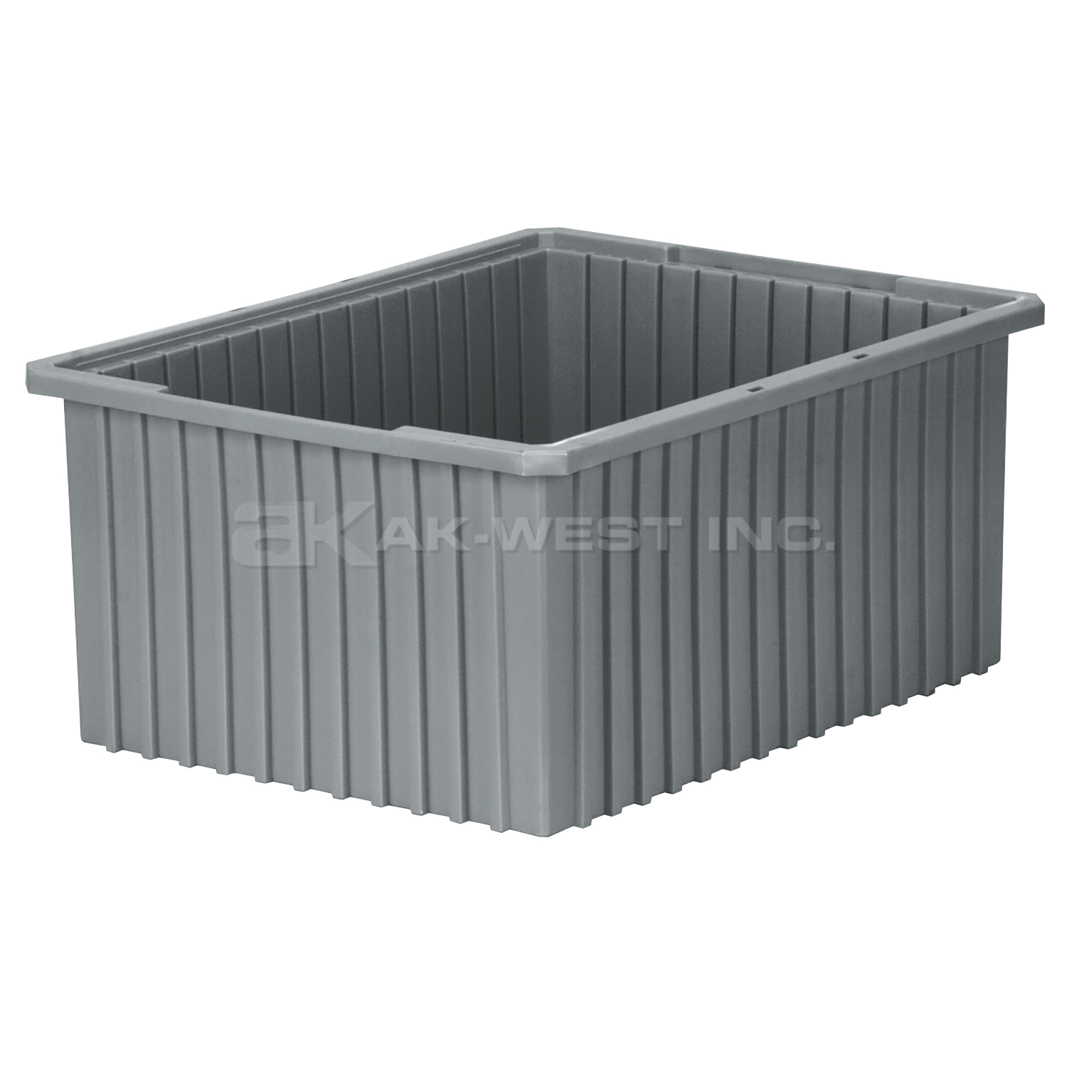 Grey, 22-3/8" x 17-3/8" x 10" Dividable Grid Container (2 Per Carton)