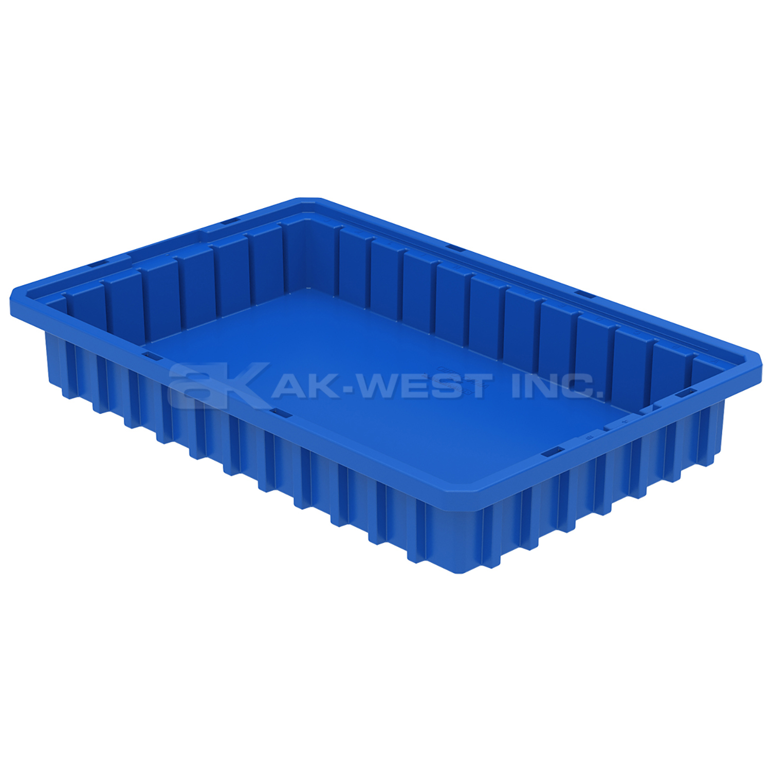 Blue, 22-1/2" x 17-3/8" x 3" Dividable Grid Container (6 Per Carton)