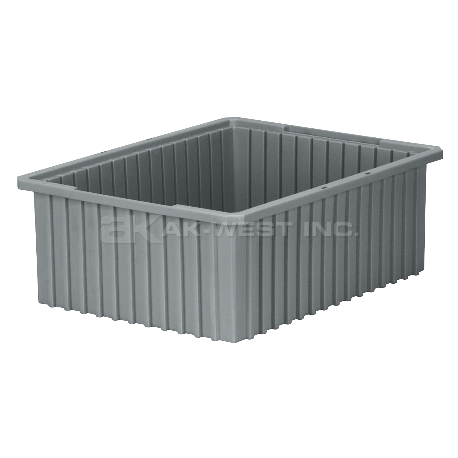 Grey, 22-3/8" x 17-3/8" x 8" Dividable Grid Container (3 Per Carton)