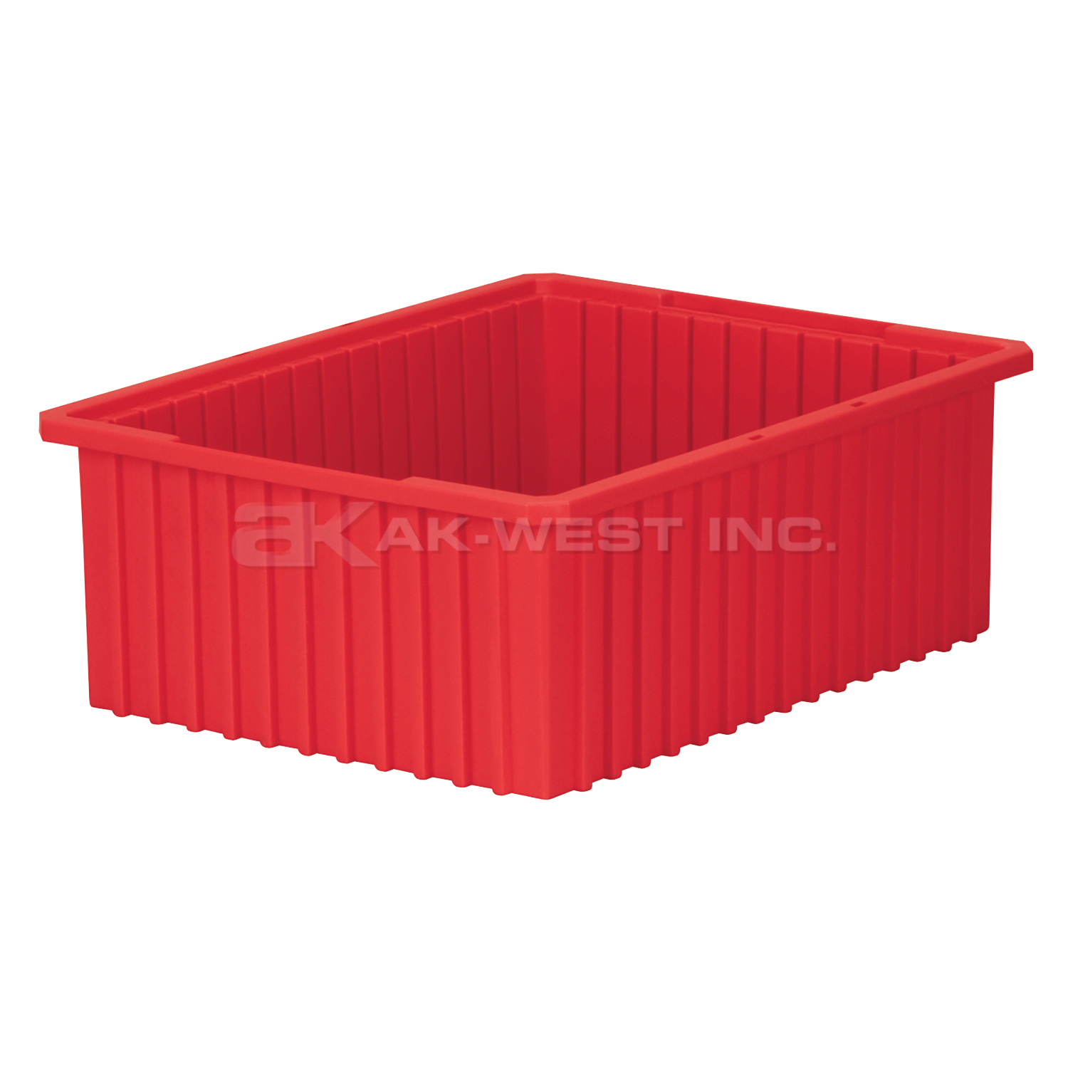 Red, 22-3/8" x 17-3/8" x 8" Dividable Grid Container (3 Per Carton)