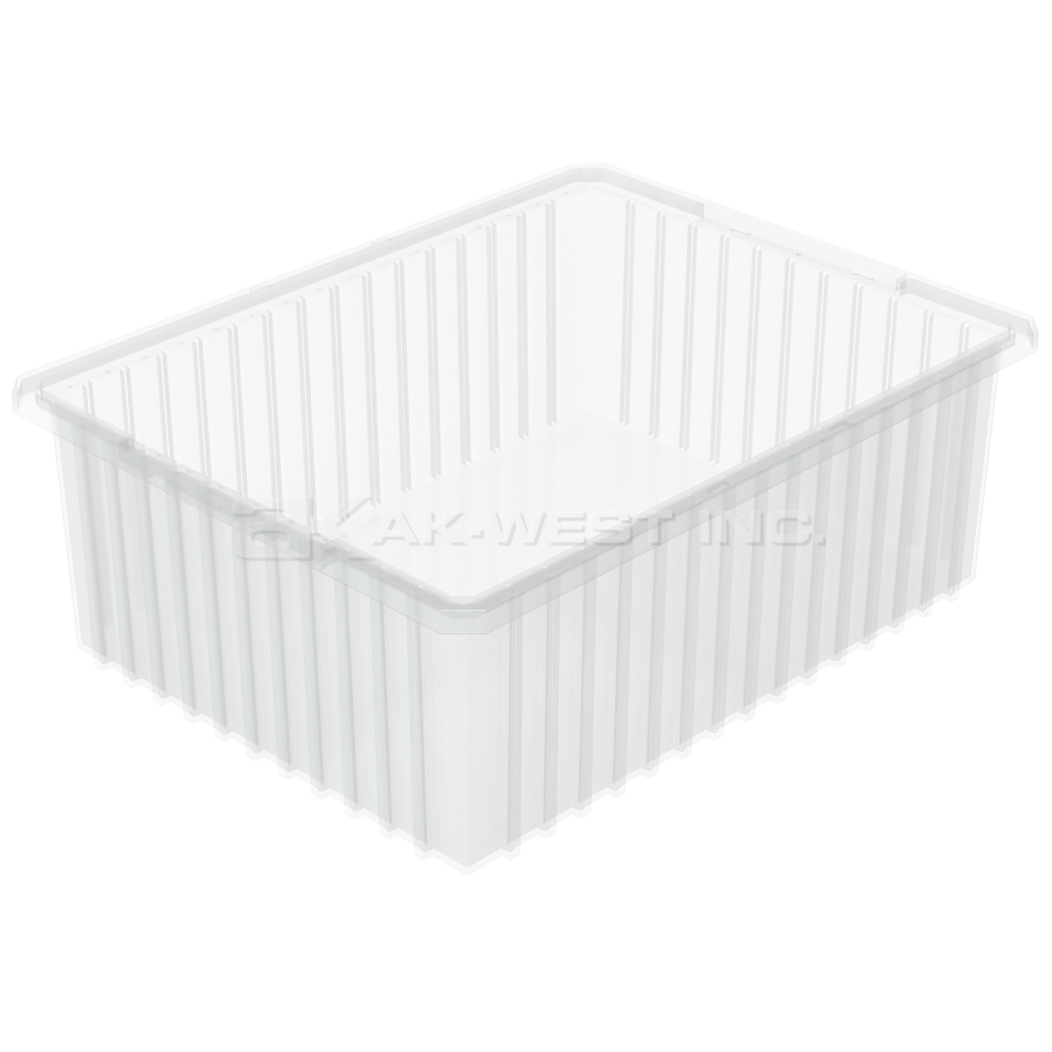 Clear, 22-3/8" x 17-3/8" x 8" Dividable Grid Container (3 Per Carton)
