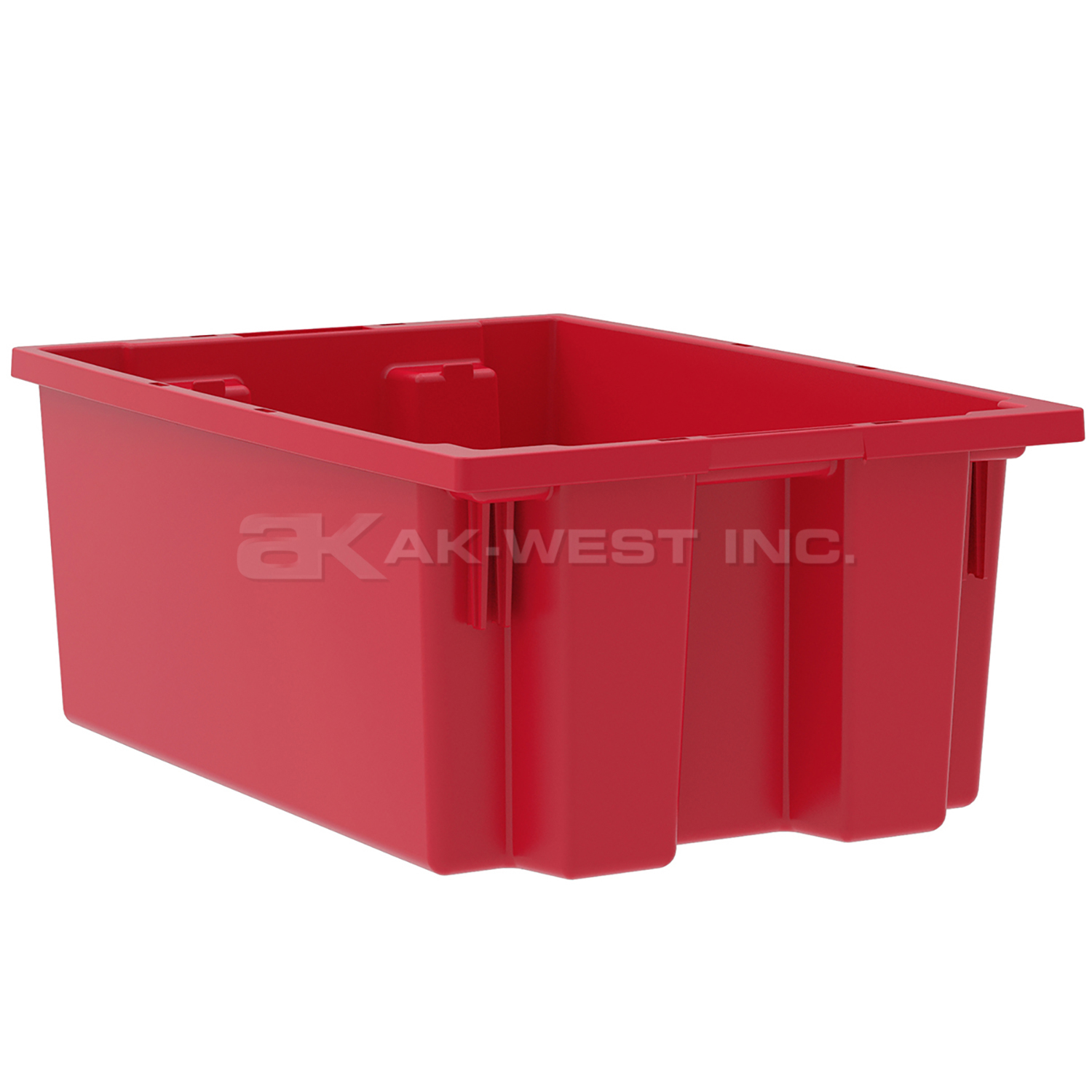 Red, 19-1/2" x 13-1/2" x 8" Nest and Stack Tote (6 Per Carton)