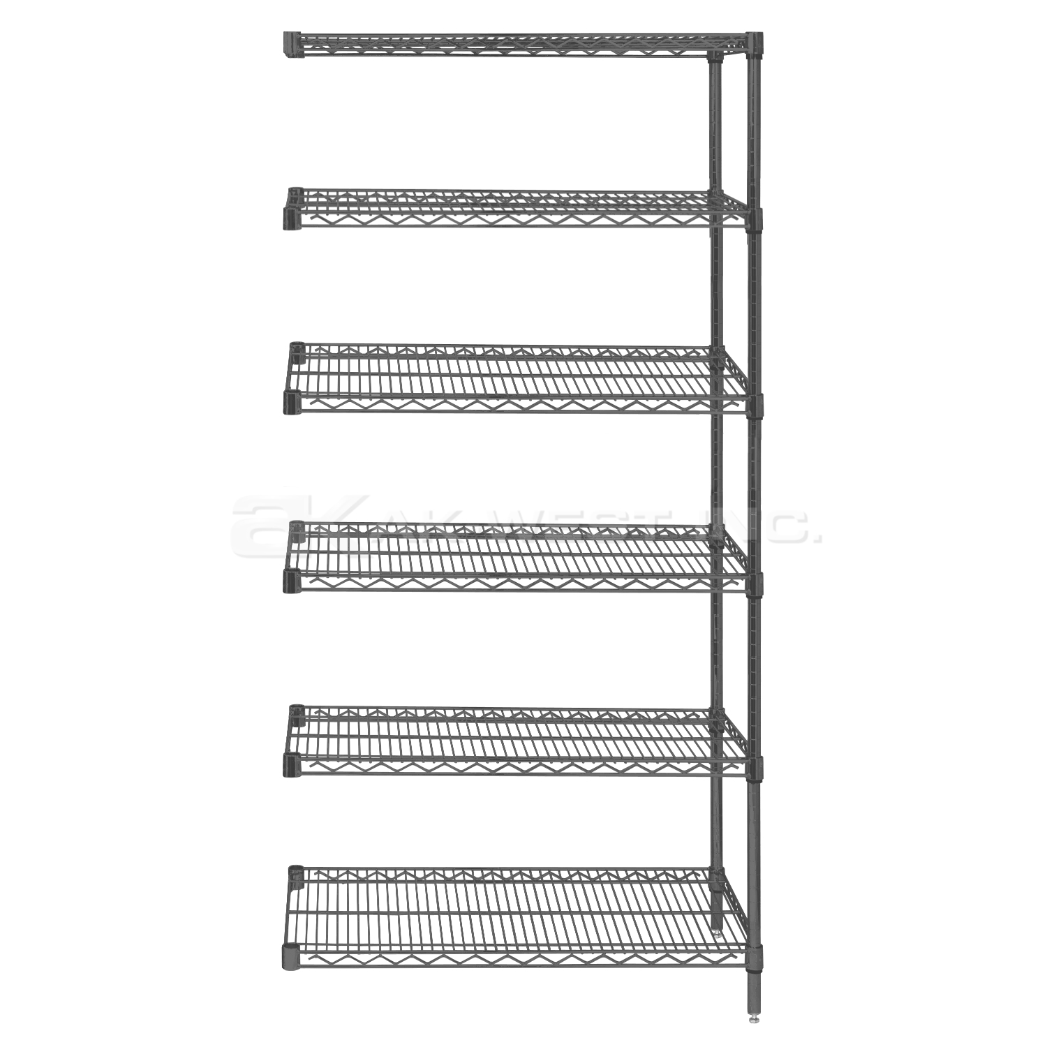 Grey, 18"D x 36"W x 54"H, 6 Shelf, Wire Shelving Adder Kit
