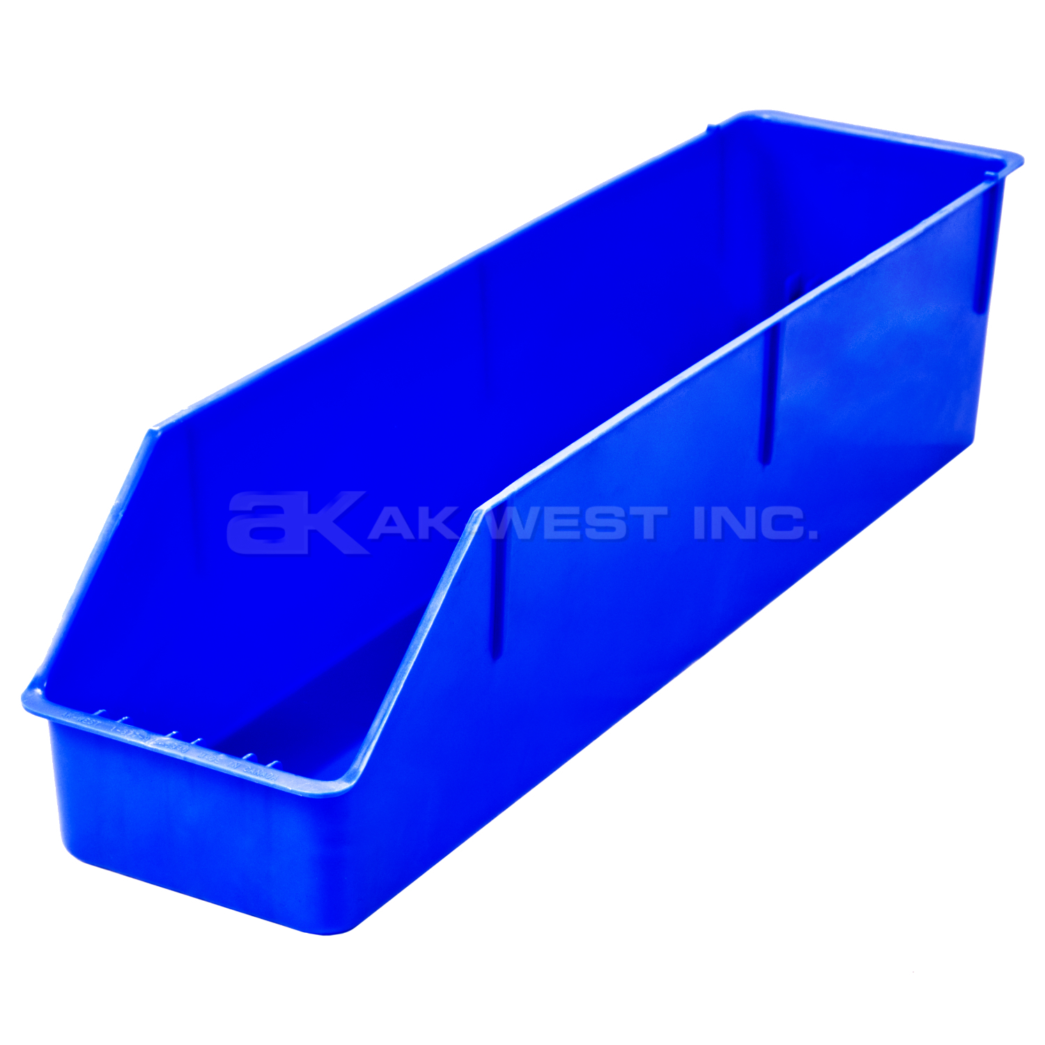 Blue, 24" x 6" x 5", High Visibility Shelf Bin (8 Per Carton)