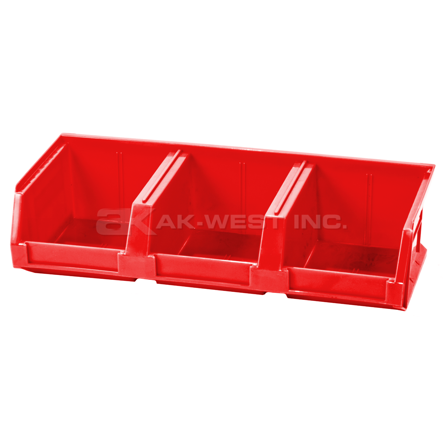 Red, 5 3/8" x 12 1/4" x 3" System Bin (8 Per Carton)