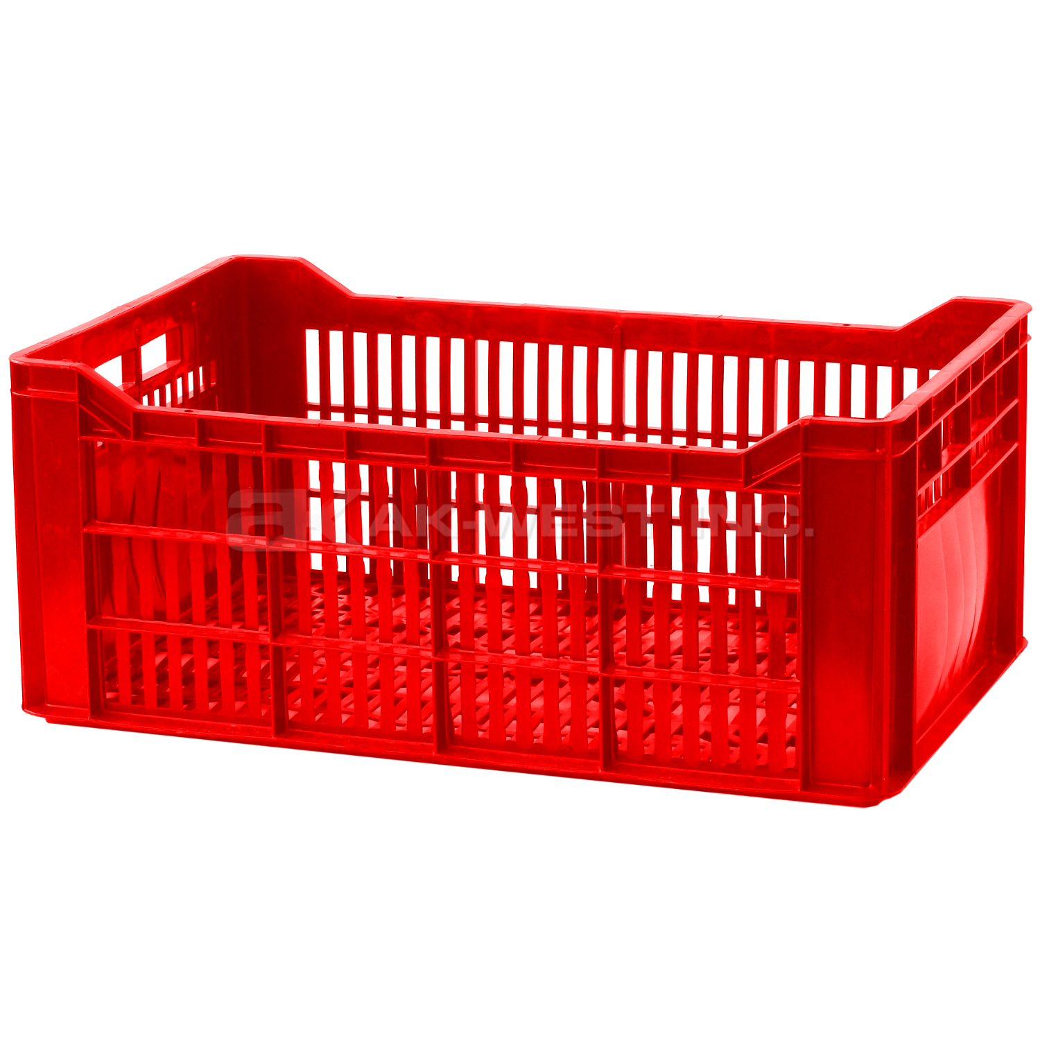 Red, 19"L x 12"W x 8"H Vented Multi-Use Fruit, Vegetable and Shellfish Container