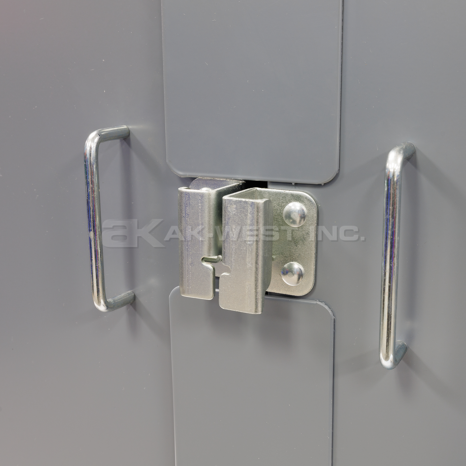 Grey, Storage Cabinet, Louvered Interior & Doors, 38"W x 24"D x 72"H, Assembled