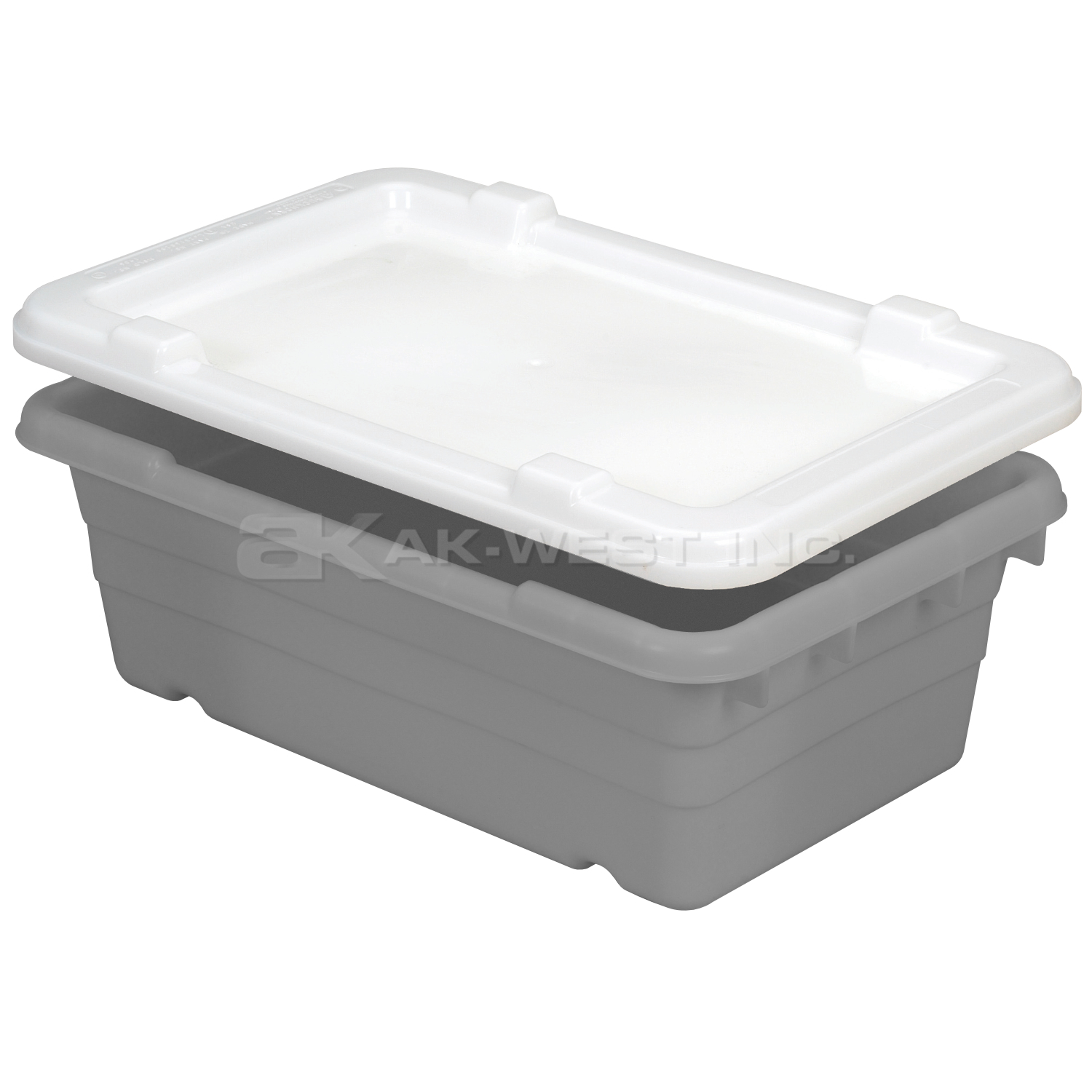 Grey, 25" x 16" x 9", Jumbo Lug Cross Stack and Nest Container
