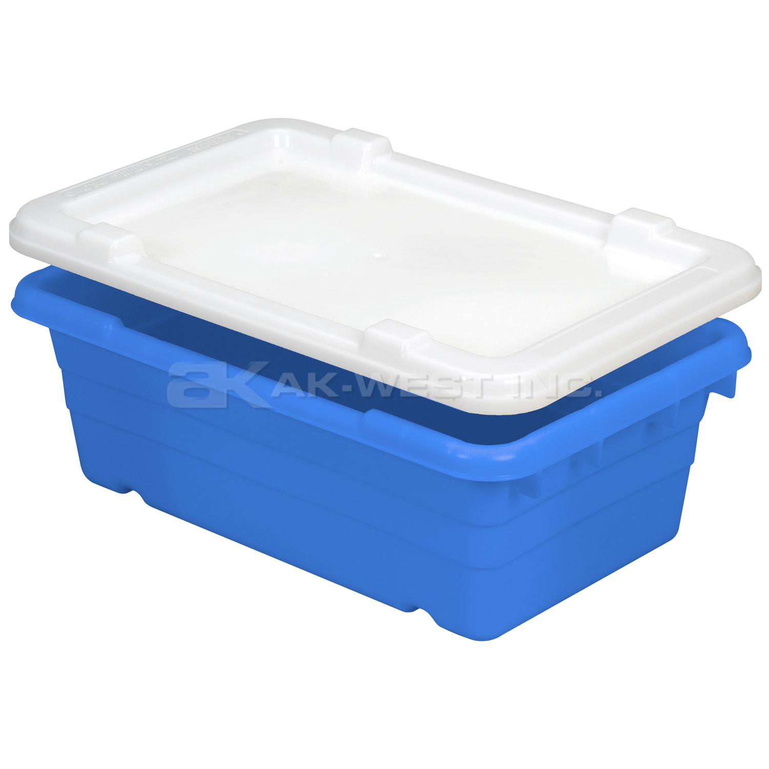 Blue, 25" x 16" x 9", Jumbo Lug Cross Stack and Nest Container
