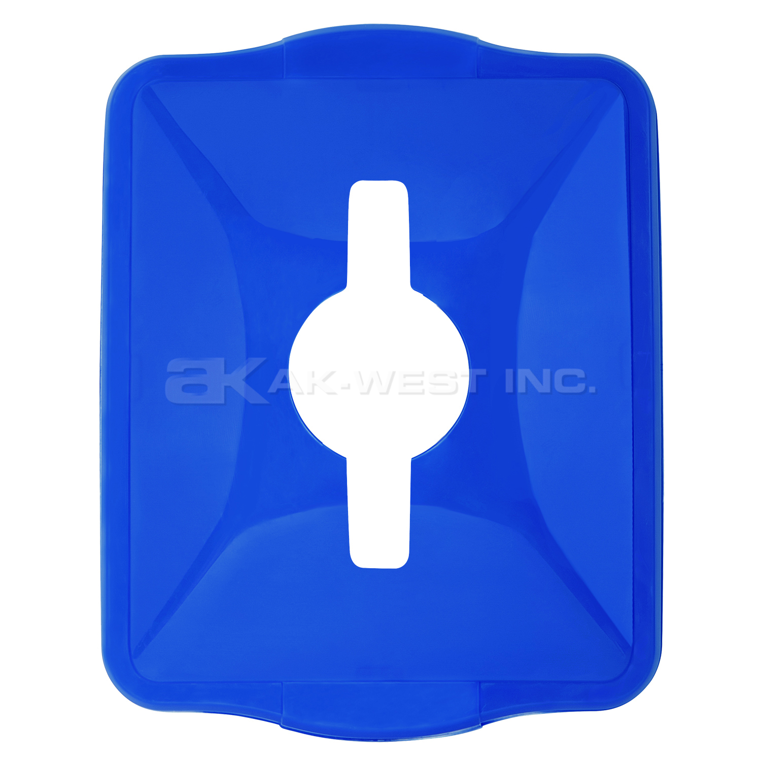 Blue, 19" x 15.5", Slot for Plastic and Paper Storage Lid for N401600 and N402290 Recycling Containers