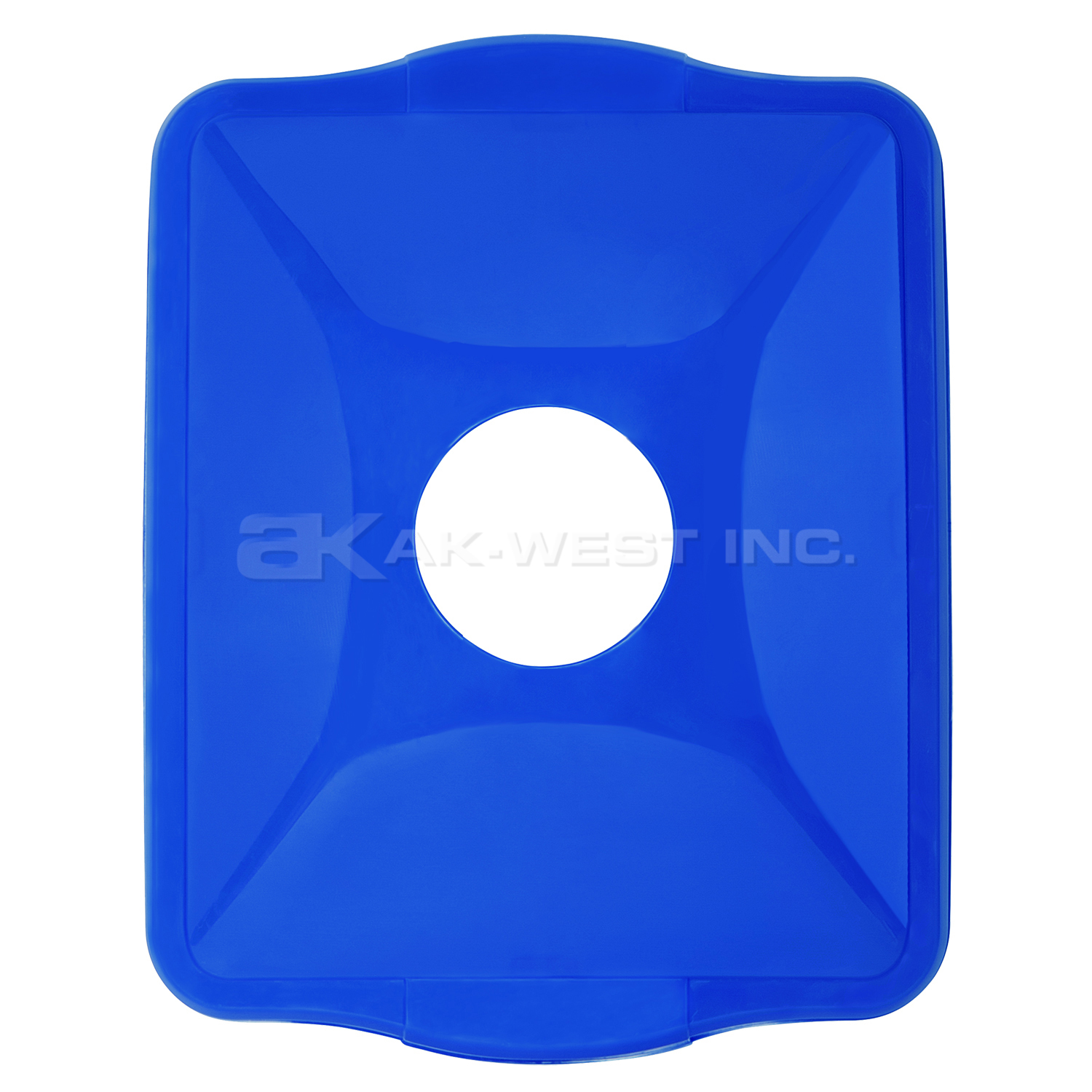 Blue, 19" x 15.5", Hole for Cans and Bottle Storage Lid for N401600 and N402290 Recycling Containers