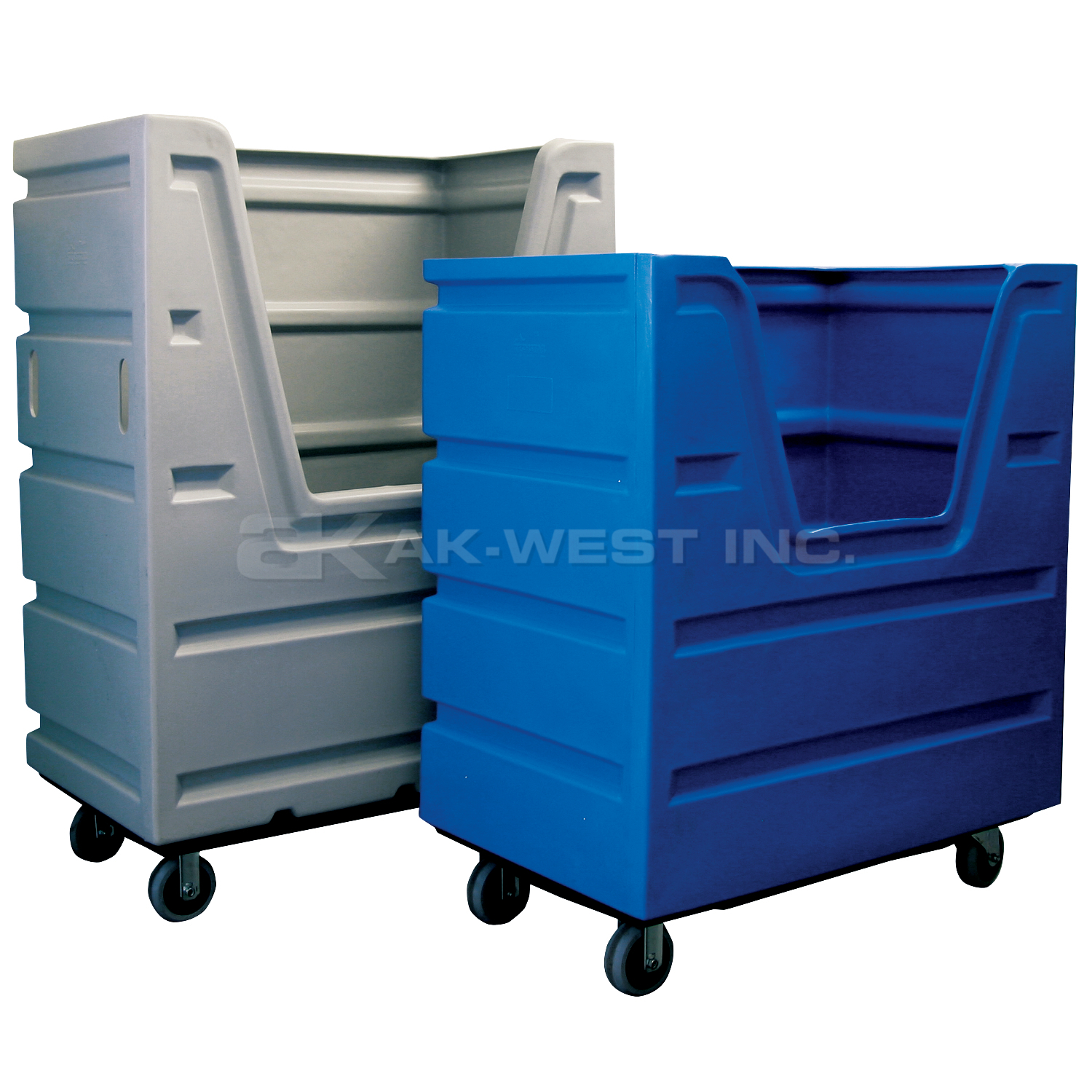 Blue, 48" x 28" x 66", 6" Corner Casters, 37 Bu. / 46 Cu. Ft., 1000lb Cap., Bulk Handling Starcart