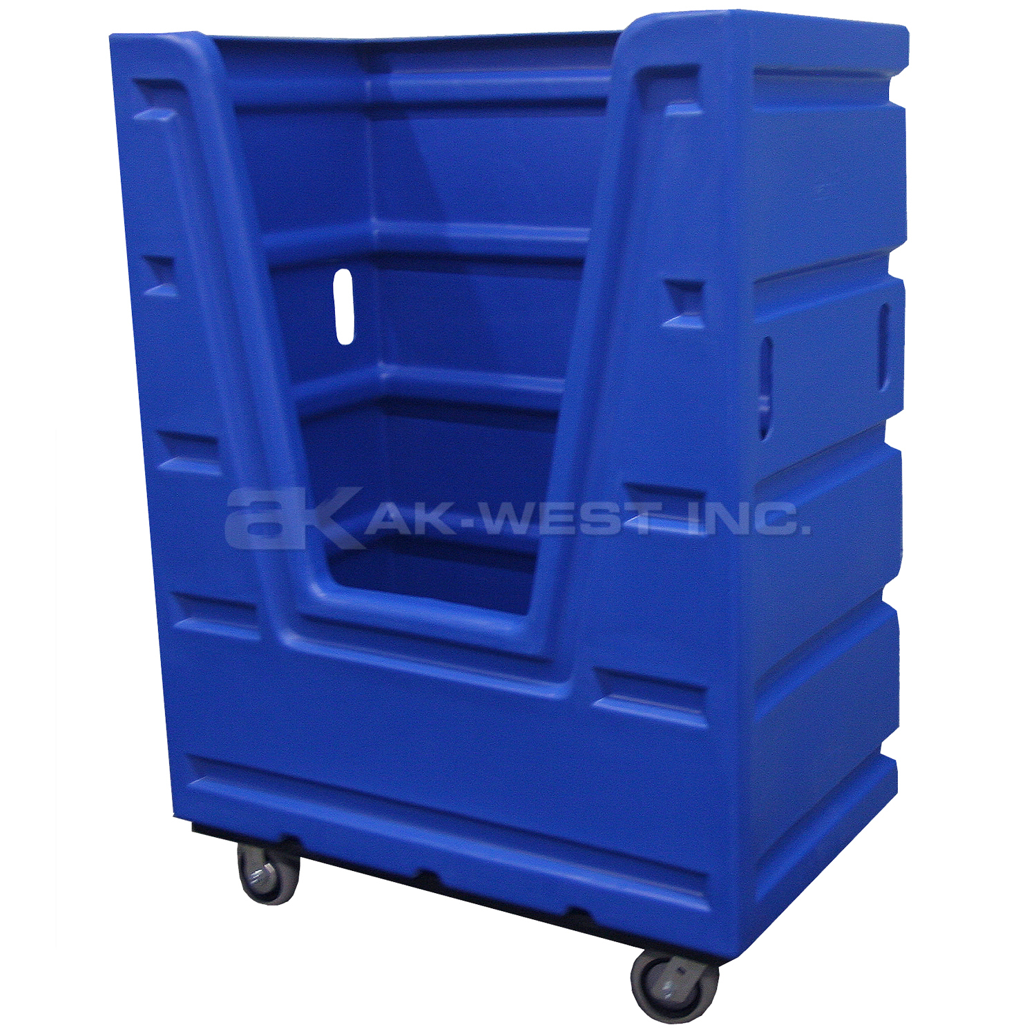 Blue, 48" x 28" x 66", 6" Corner Casters, 37 Bu. / 46 Cu. Ft., 1000lb Cap., Bulk Handling Starcart