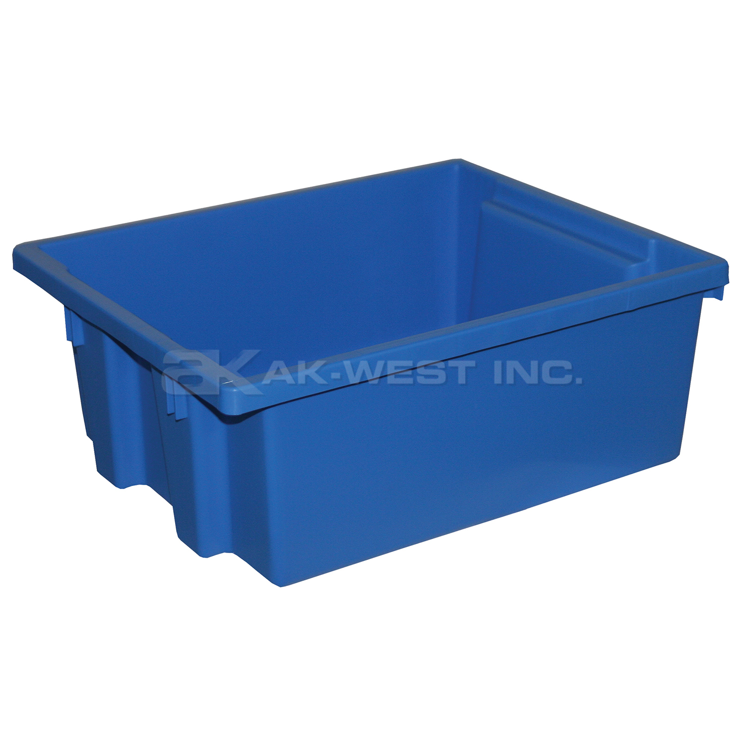 Blue, 15.25" x 12.25" x 6", Nest and Stack Tote