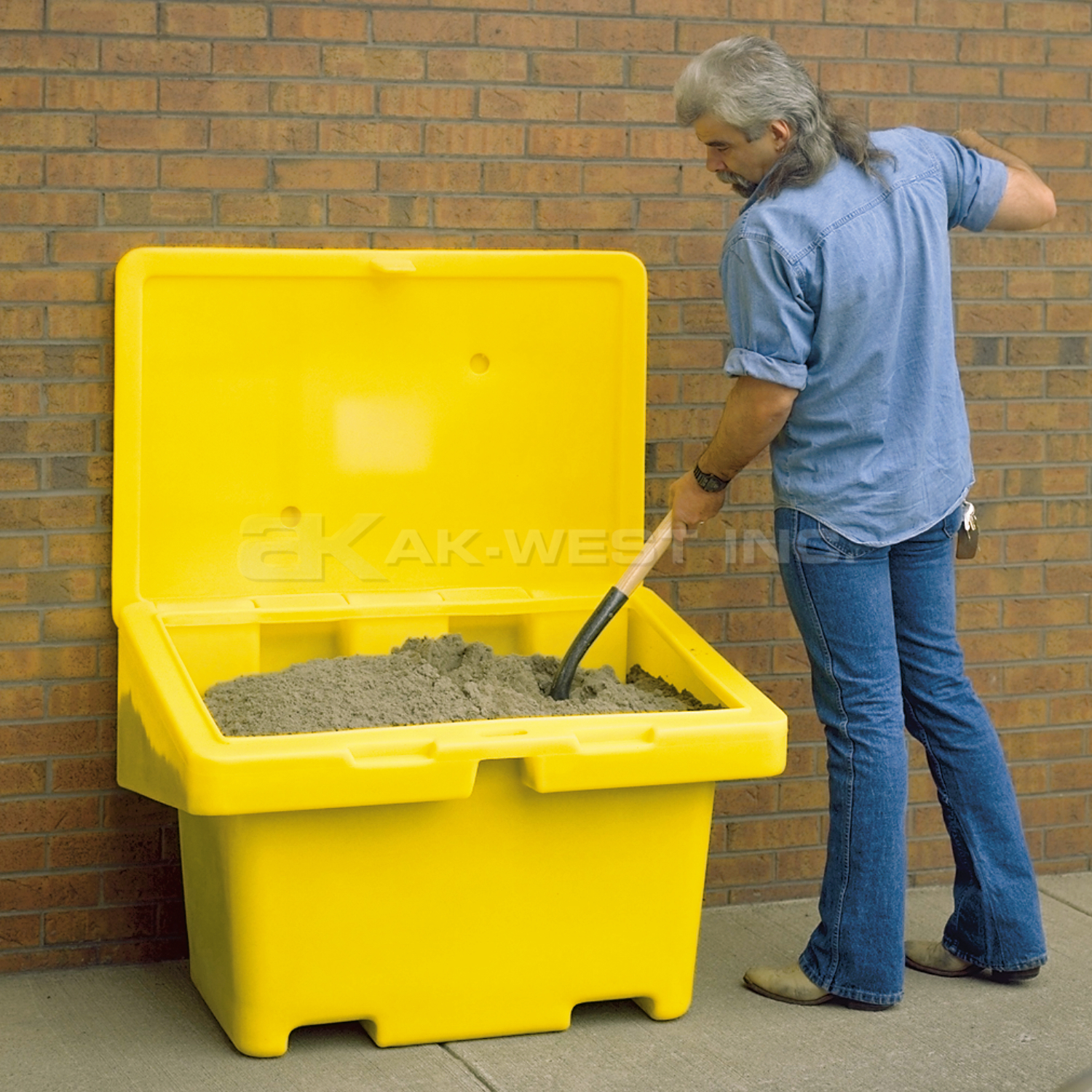 Yellow, 42" x 29" x 30", 11 Cu. Ft. / 1000lb Cap., SOS Storage Bin