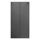 Grey, 36" x 24" x 72" Heavy Duty, 14Ga. Steel, Lockable, Flush Door, Customizable Cabinet w/ Louvered Doors and Back