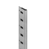 Grey, 75" Steel Beaded Front Post