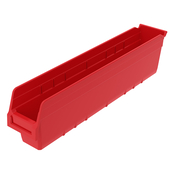 Red, 23-5/8" x 4-1/8" x 6" Shelf Bin (16 Per Carton)