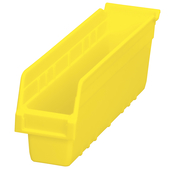 Yellow, 18" x 4-1/8" x 6" Shelf Bin (8 Per Carton)