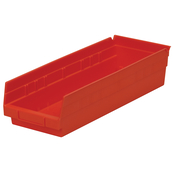 Red, 17-7/8" x 6-5/8" x 4" Shelf Bin (12 Per Carton)