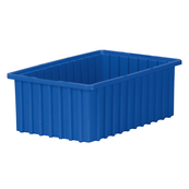 Blue, 16-1/2" x 10-7/8" x 6" Dividable Grid Container (8 Per Carton)