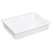 Clear, 22-3/8" x 17-3/8" x 4" Dividable Grid Container (6 Per Carton)