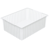 Clear, 22-3/8" x 17-3/8" x 8" Dividable Grid Container (3 Per Carton)