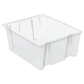 Clear, 23-1/2" x 19-1/2" x 10" Nest and Stack Tote (3 Per Carton)