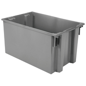 Grey, 29-1/2" x 19-1/2" x 15" Nest and Stack Tote (3 Per Carton)