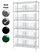 24"D x 36"W x 74"H Grey Epoxy Shelf w/ (6) Shelves and (10) 30288s