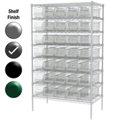 24"D x 48"W x 74"H Grey Epoxy Shelf w/ (8) Shelves and (35) 30284s