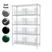 24"D x 48"W x 74"H Grey Epoxy Shelf w/ (5) Shelves and (8) 30289s