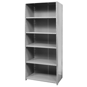 Grey, Heavy-Duty, 24" x 36" x 79" Free Standing, Closed 6 Shelf Steel Shelf Kit