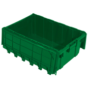 Green, 27" x 17" x 9", Attached Lid Container