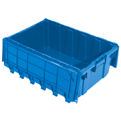 Blue, 27" x 17" x 9", Attached Lid Container