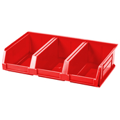Red, 7 3/8" x 12 1/4" x 3" System Bin (8 Per Carton)