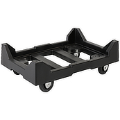 Black, 28" x 18" Dolly for 27" x 17" Attached Lid Containers