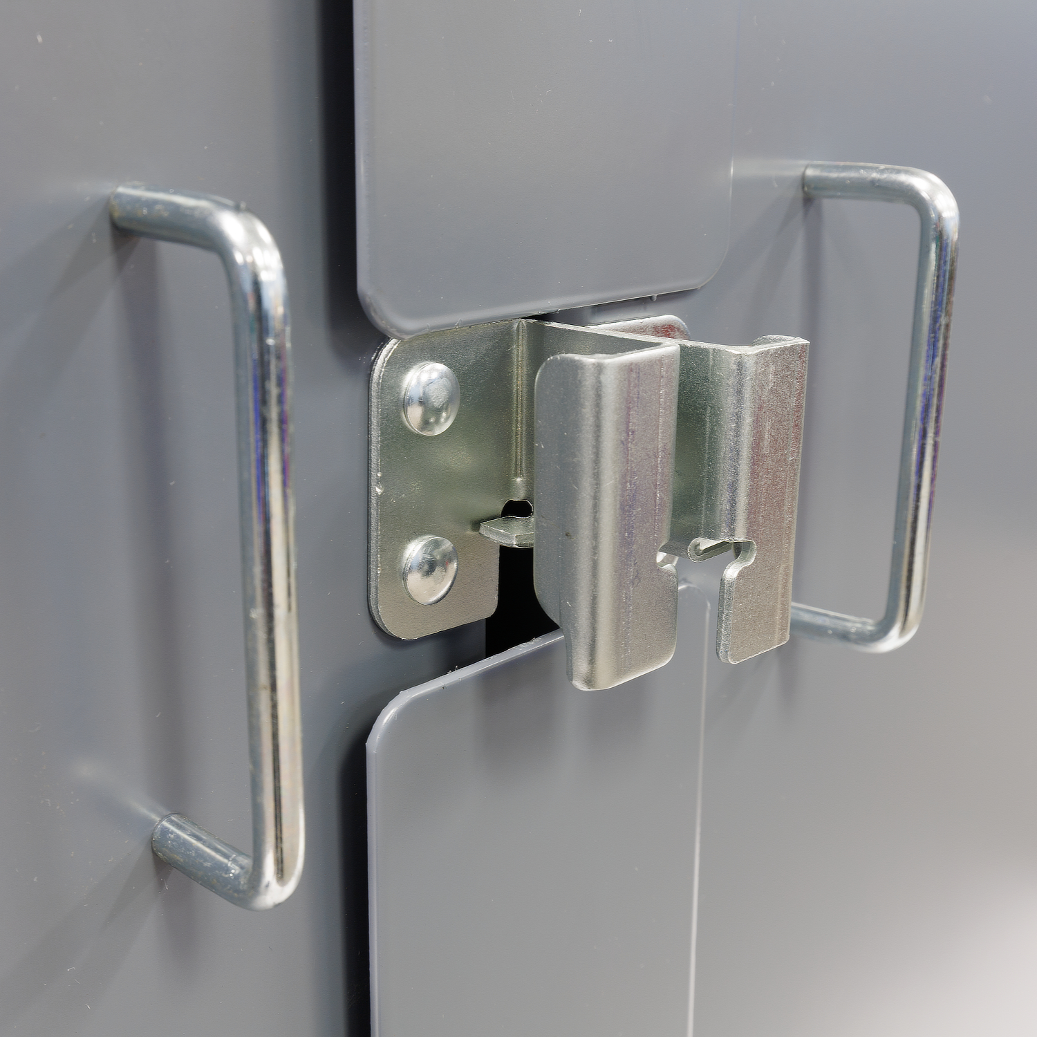 Grey, Storage Cabinet, Louvered Interior & Doors, 38"W x 24"D x 72"H, Assembled