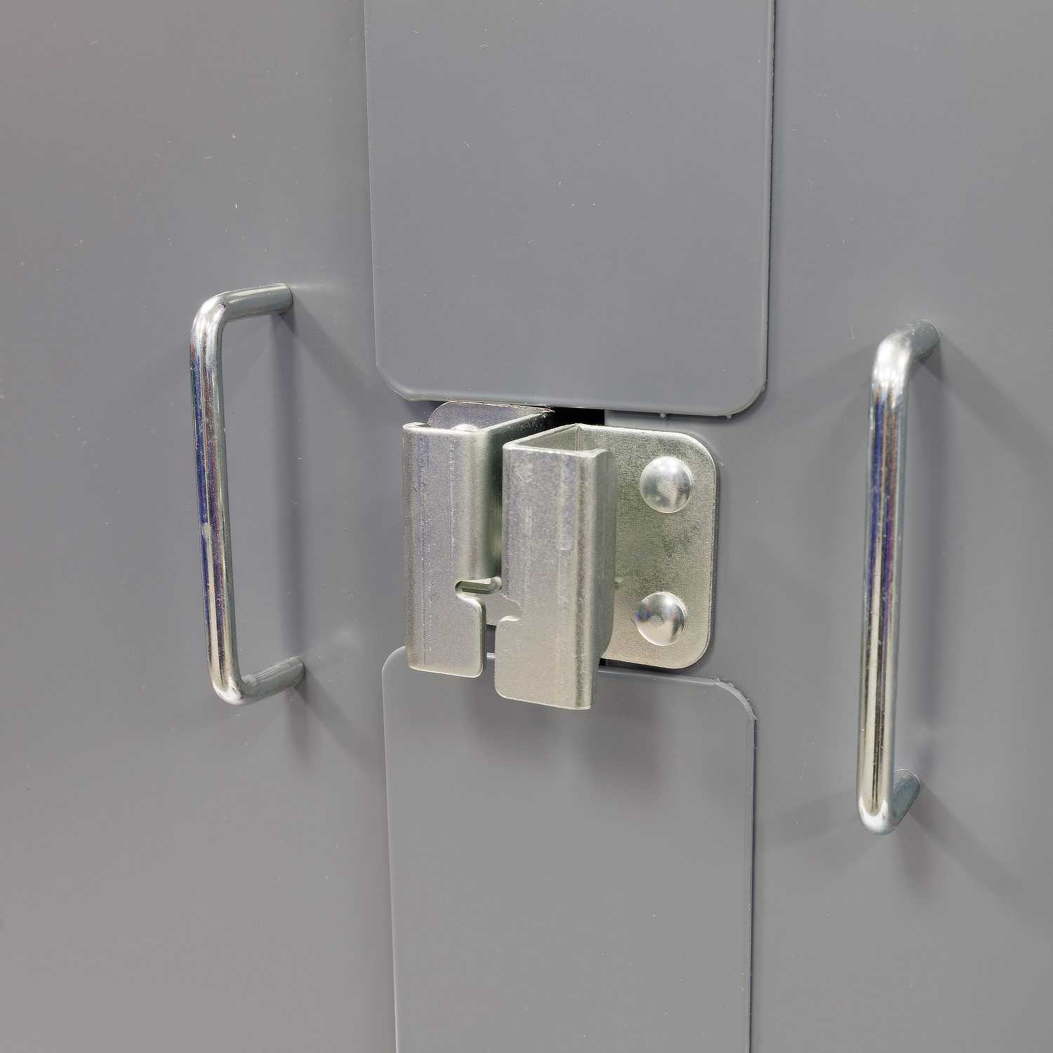 Grey, Storage Cabinet, Louvered Interior & Doors, 38"W x 24"D x 72"H, Assembled