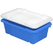 Blue, 25" x 16" x 9", Jumbo Lug Cross Stack and Nest Container