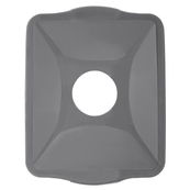 Grey, 19" x 15.5", Hole for Cans and Bottle Storage Lid for N401600 and N402290 Recycling Containers