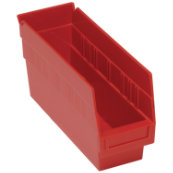 Red, 11-5/8" x 4-1/8" x 6" Shelf Bin (36 Per Carton)